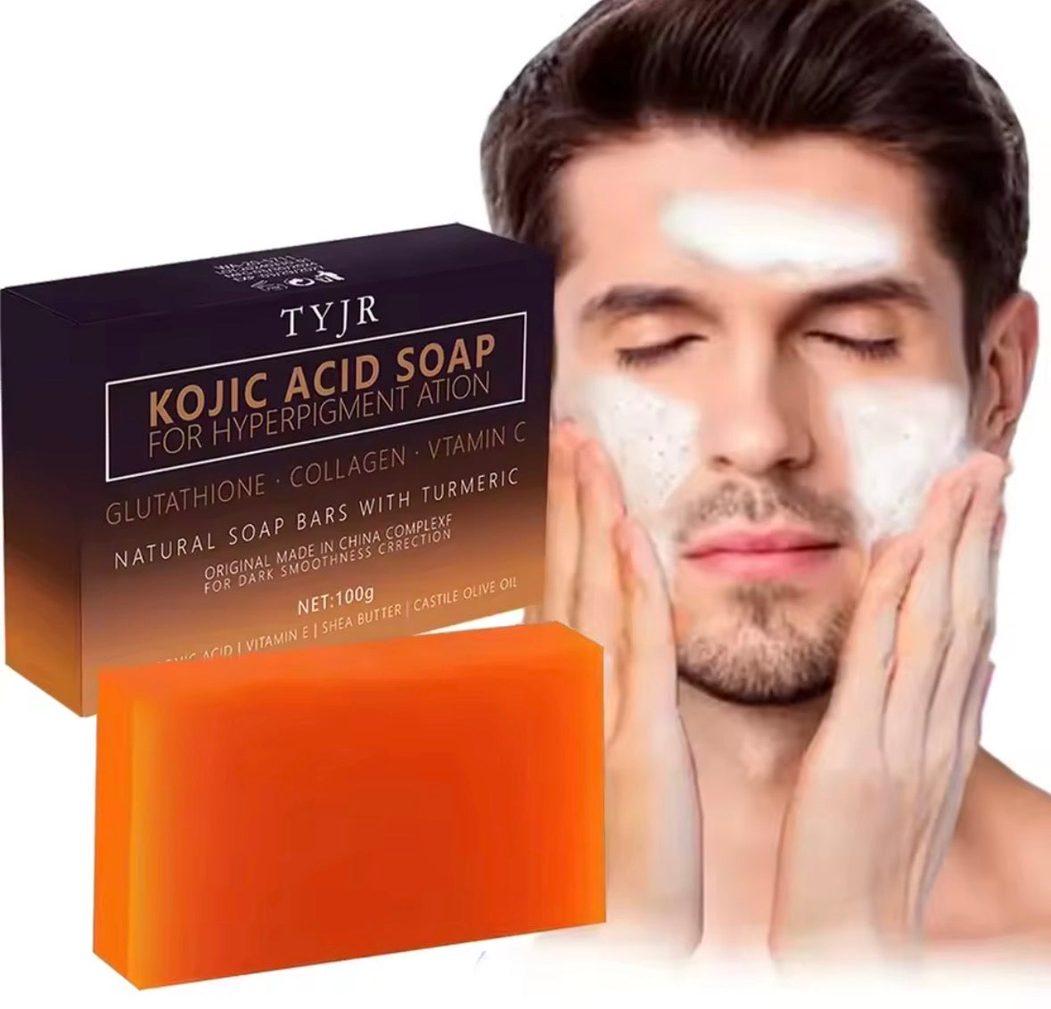 Kojic Acid Gesichtsseife – Tiefenreinigung & Hautaufhellung