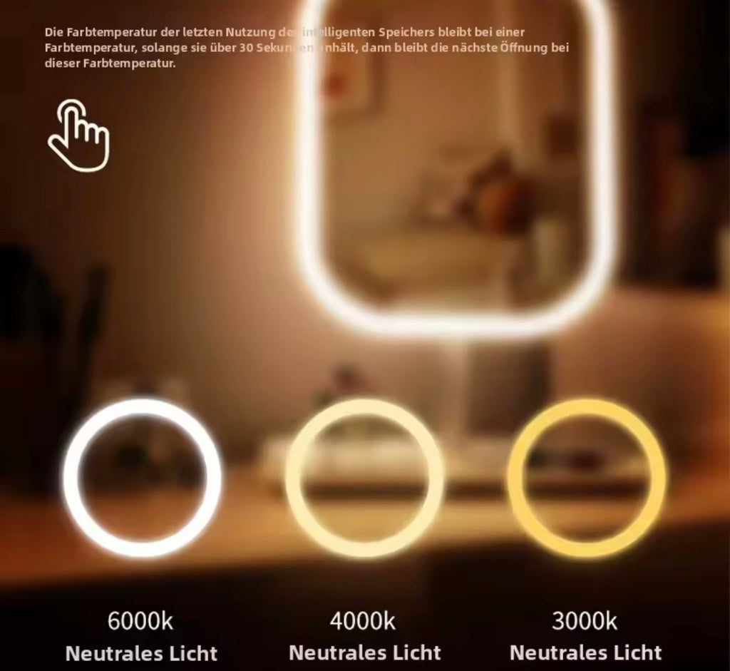 LED Make-up Spiegel mit Licht – Touch Kosmetikspiegel für Schminktisch